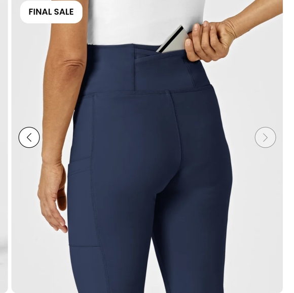 NWT Wink Navy Yoga Straight Leg Scrub Pant - Picture 5 of 12